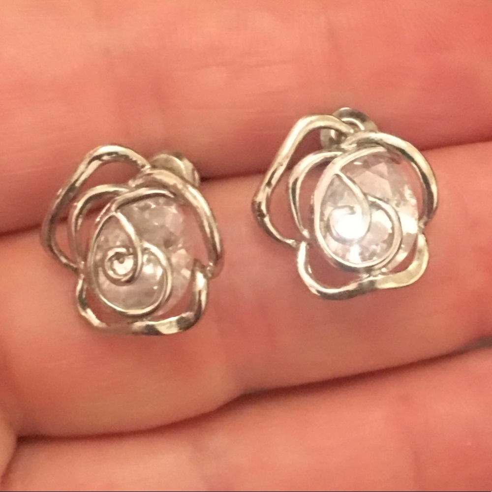Flower costume earrings